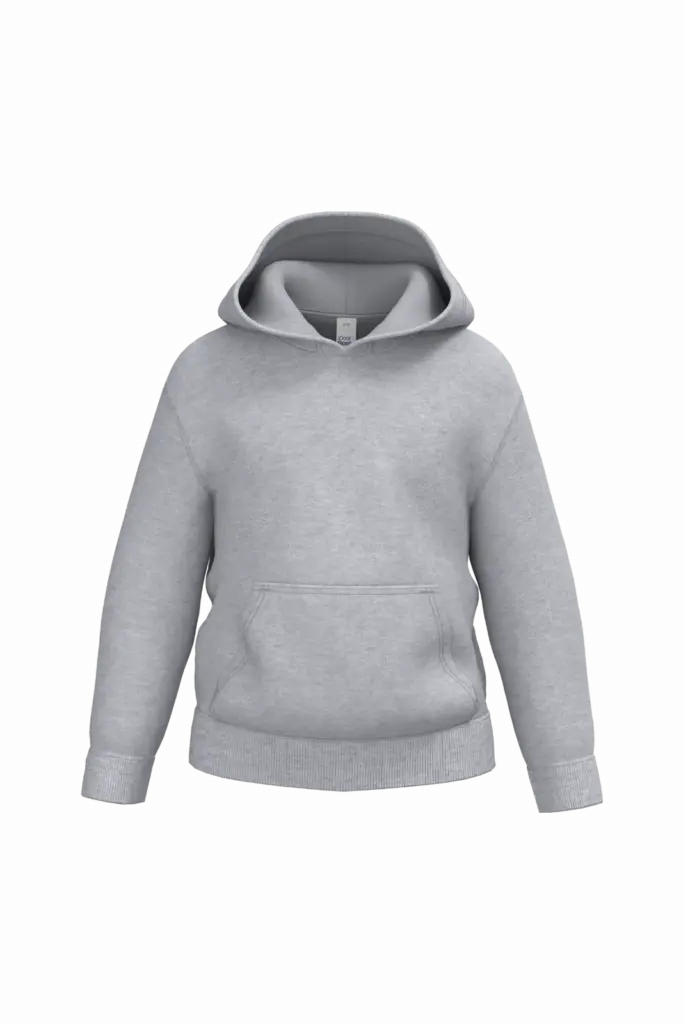Kinder sweater met capuchon, ideal oxford grey — productfoto 27
