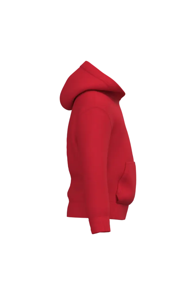 Kinder sweater met capuchon, ideal red — productfoto 29