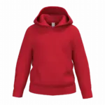 Kinder sweater met capuchon, ideal red — productfoto 30