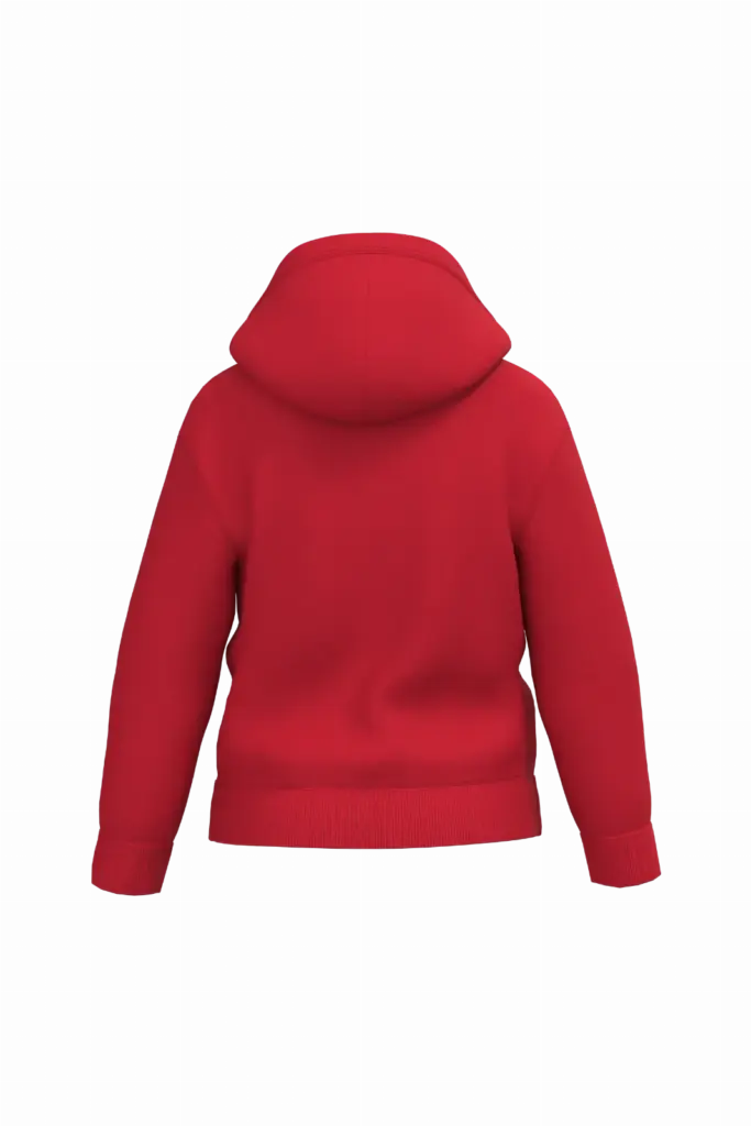 Kinder sweater met capuchon, ideal red — productfoto 31