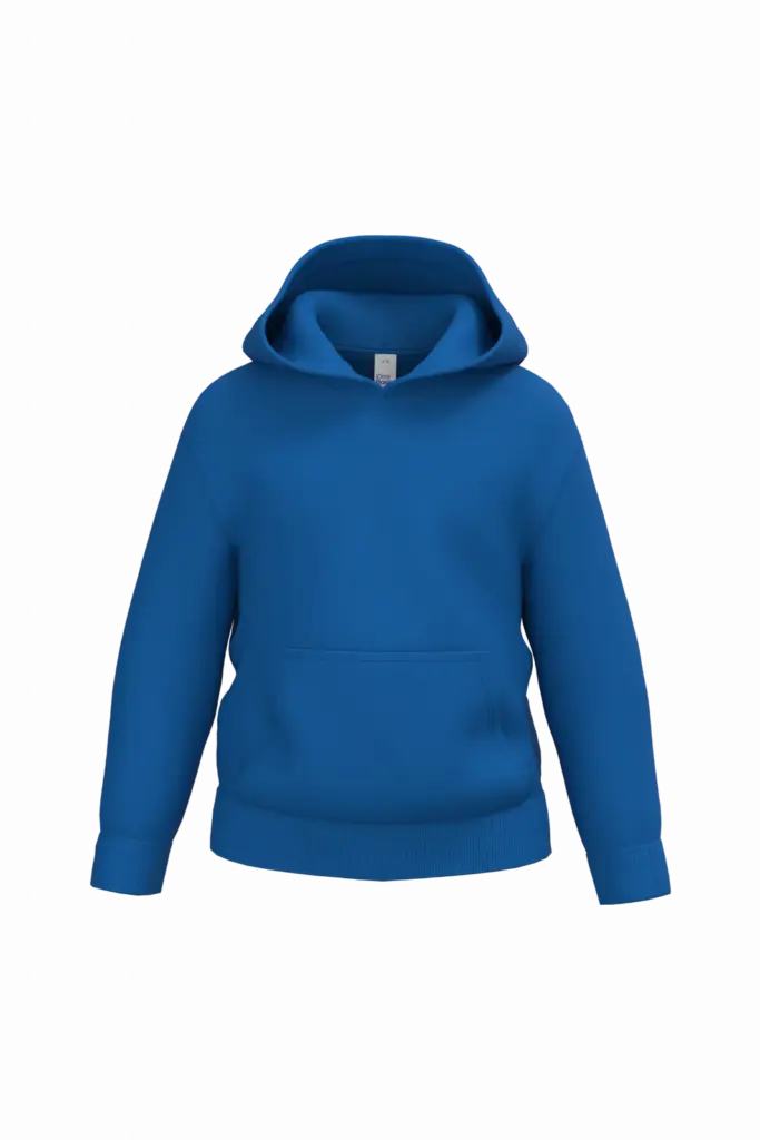 Kinder sweater met capuchon, ideal royal blue — productfoto 33