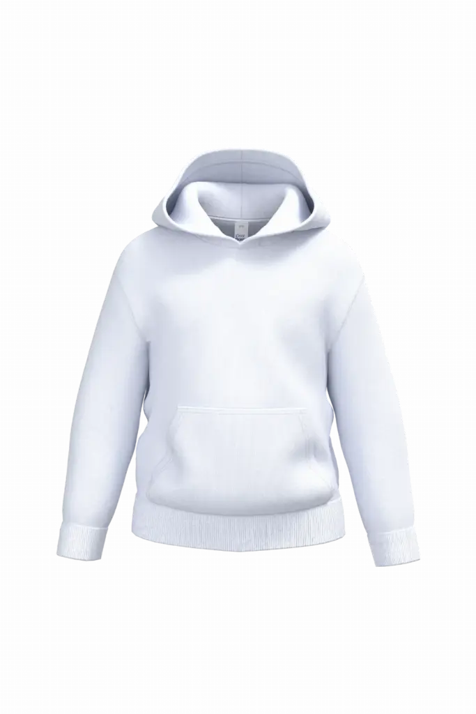 Kinder sweater met capuchon, ideal white — productfoto 36