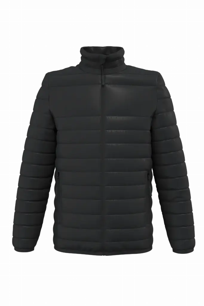 Gewatteerde heren donsjas, black — productfoto 13