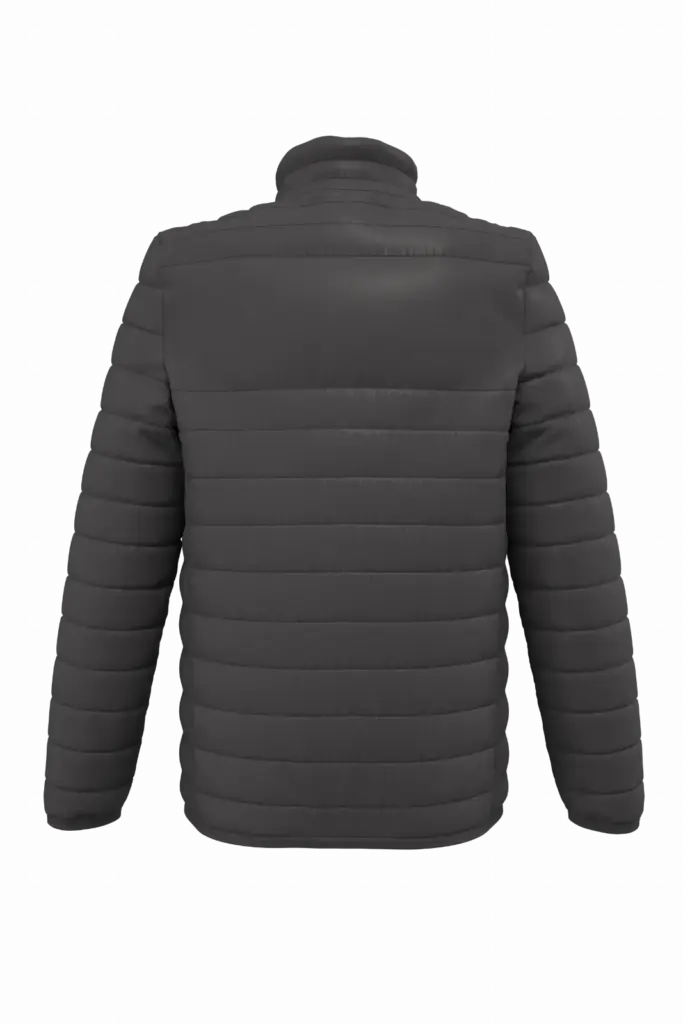 Gewatteerde heren donsjas, dark grey — productfoto 17