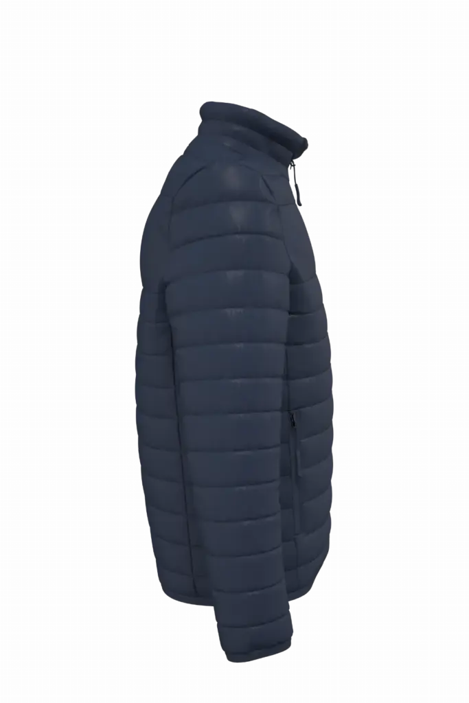 Gewatteerde heren donsjas, navy — productfoto 18