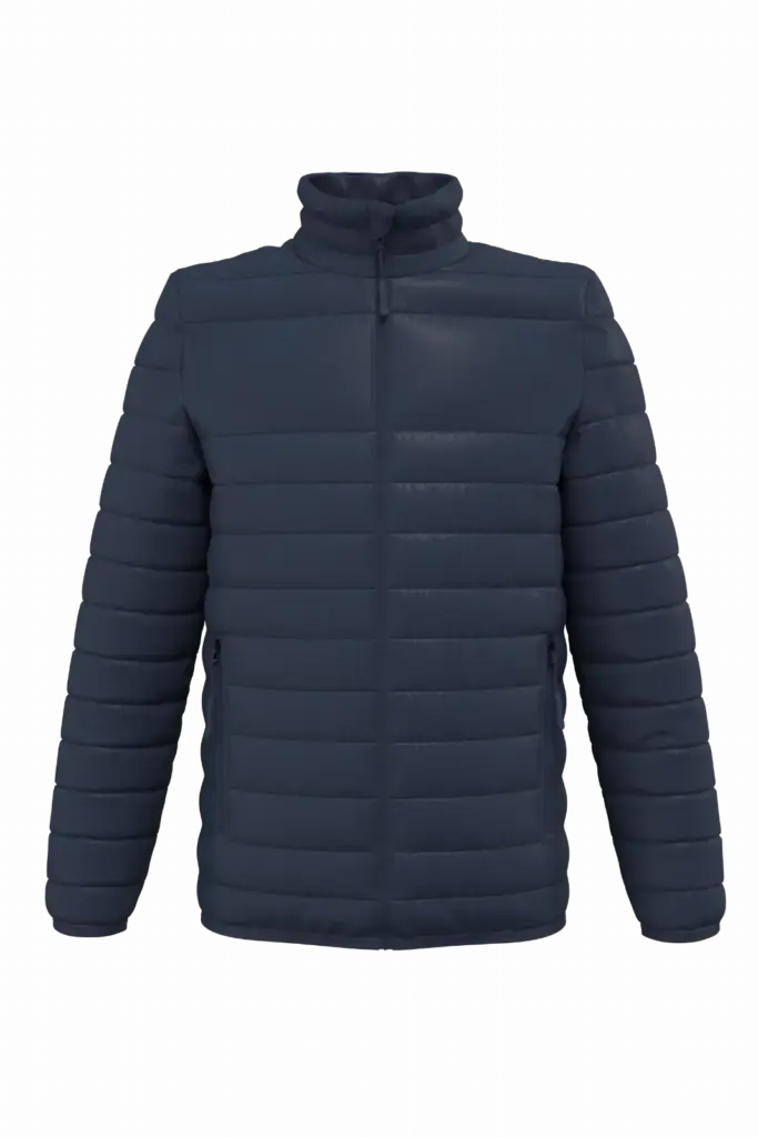 Gewatteerde heren donsjas, navy — productfoto 19