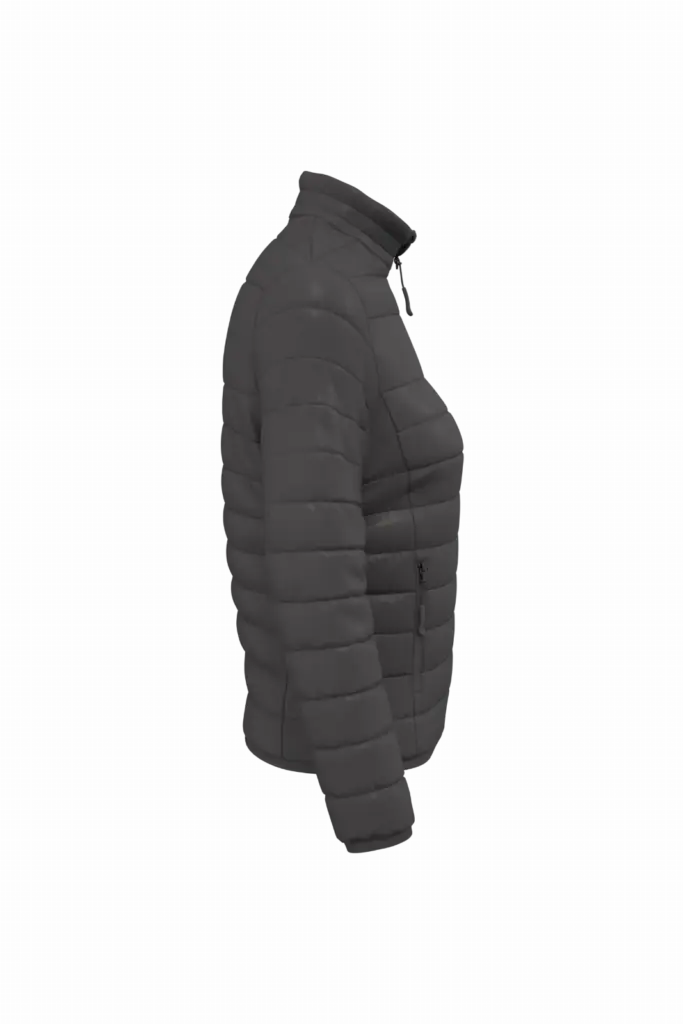 PS_IB6176-S_DARKGREY - Hidalgo-werbeartikel Gewatteerde dames donsjas, dark grey — productfoto 8