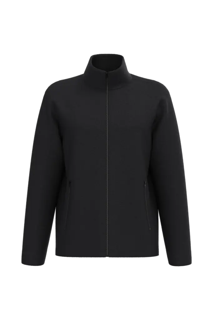 Uniseks fleecevest, ideal black — productfoto 18