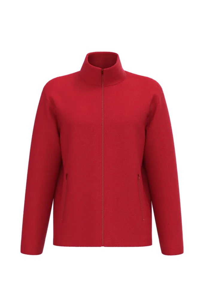 Uniseks fleecevest, ideal red — productfoto 30