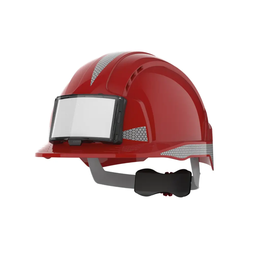 PS_JSAJB170D-FS_RED - Hidalgo EVOLite® veiligheidshelm met badgehouder — productfoto 6