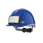 EVOLite® veiligheidshelm met badgehouder, blue — productfoto 2