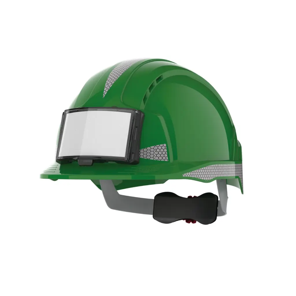 PS_JSAJB170D-FS_GREEN - Hidalgo EVOLite® veiligheidshelm met badgehouder, green — productfoto 3