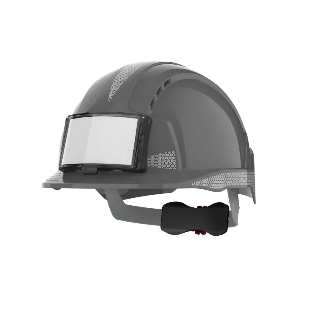 PS_JSAJB170D-FS_GREY - Hidalgo EVOLite® veiligheidshelm met badgehouder, grey — productfoto 4