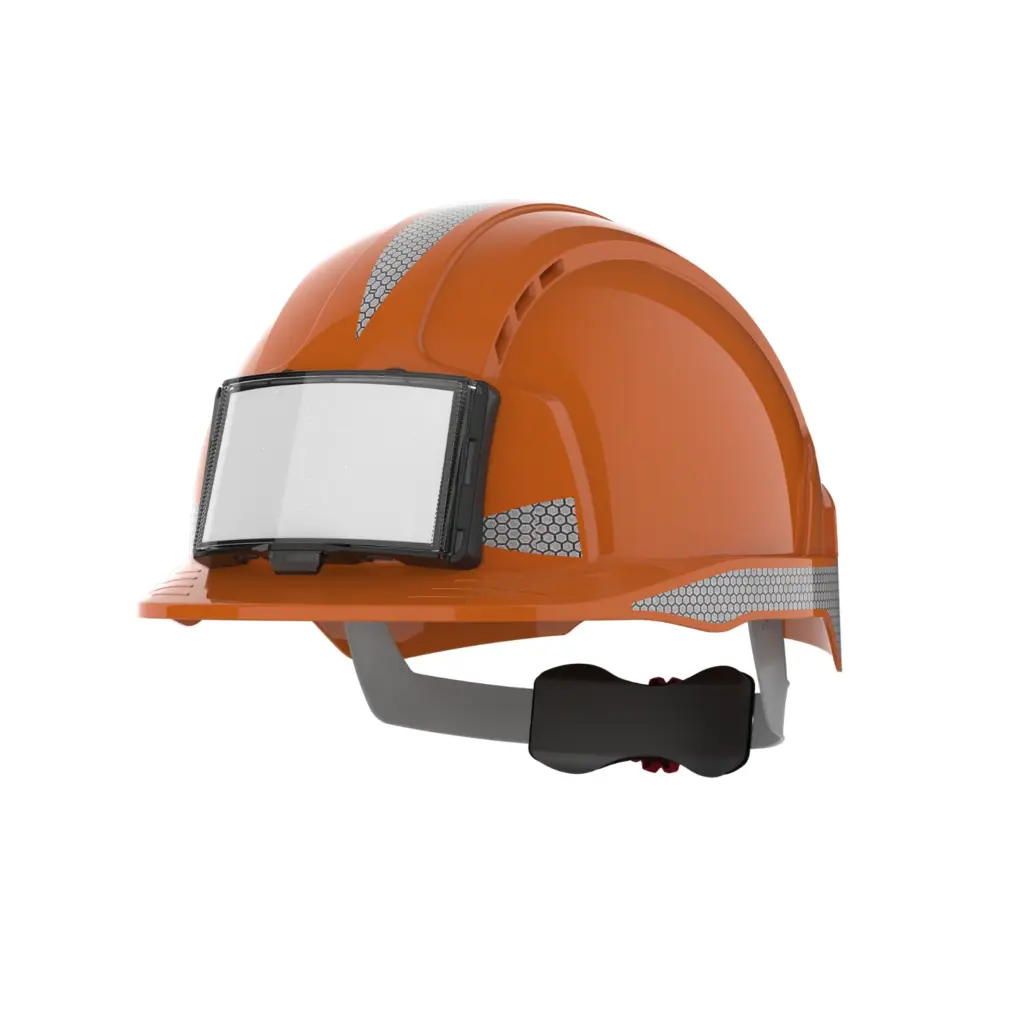 PS_JSAJB170D-FS_ORANGE - Hidalgo EVOLite® veiligheidshelm met badgehouder, orange — productfoto 5