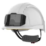 PS_JSAJB173-FS-2_WHITE - Hidalgo-werbeartikel EVOLite® veiligheidshelm met badgehouder, geventileerd, met ratelsluiting., white — productfoto 7