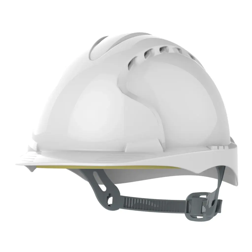 PS_JSAJF03-FS_WHITE - Hidalgo-werbeartikel EVO®2 geventileerde veiligheidshelm, schuifsluiting, white — productfoto 3