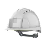EVO®2 geventileerde helm met badgehouder - schuifsluiting., white — productfoto 2
