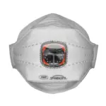 Springfit™ FFP3V (435) 3-laags wegwerpmasker met Typhoon ventiel, white — productfoto 2