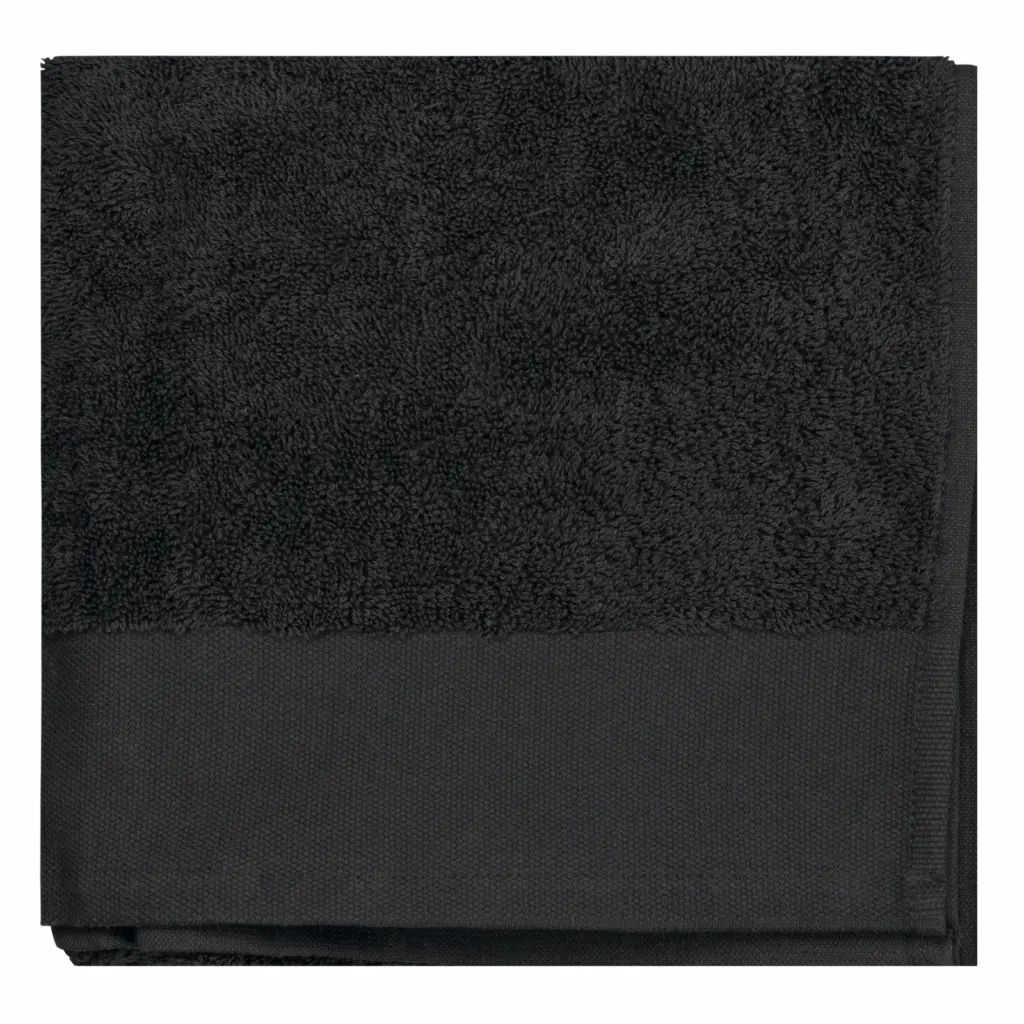 PS_K100_BLACK - Hidalgo Biologische handdoek 100 x 50 cm, black — productfoto 4