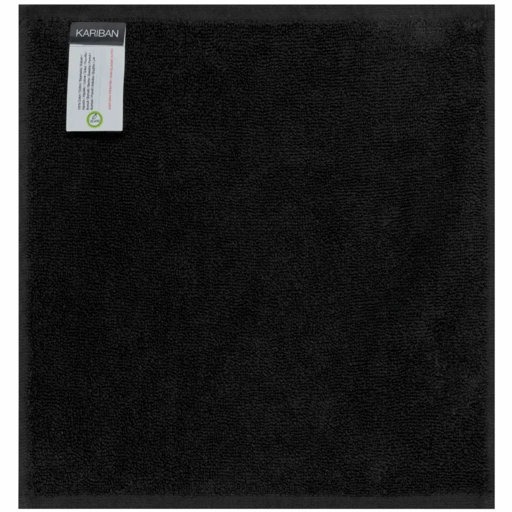 Guest handdoekjes 30 x 30 cm – verpakking per 5, black — productfoto 7