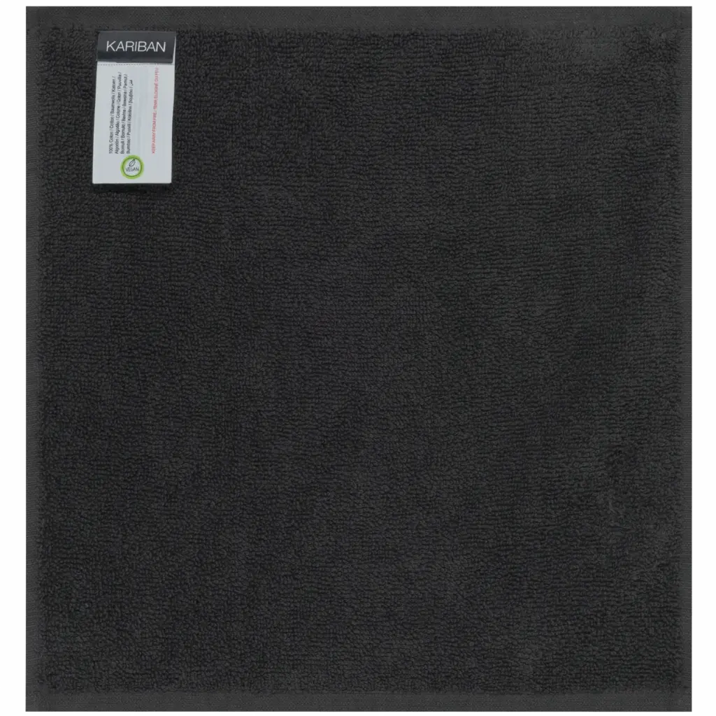 Guest handdoekjes 30 x 30 cm – verpakking per 5, dark grey — productfoto 9
