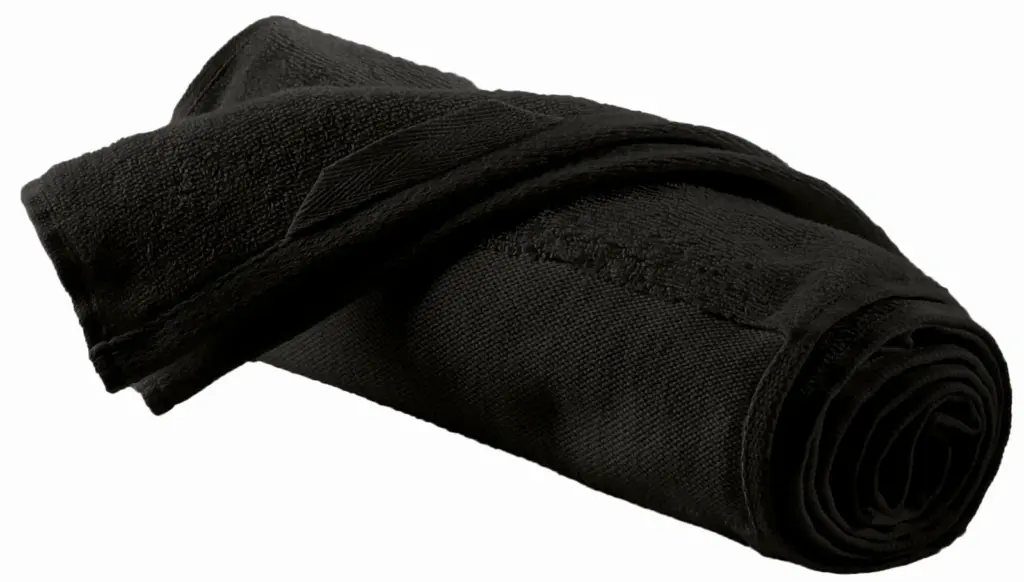 PS_K108-S_BLACK - Handdoekeninclusieflogo Sporthanddoek, black — productfoto 2