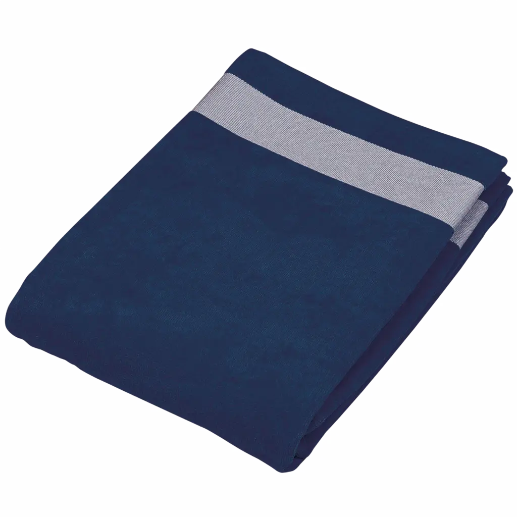 PS_K118_NAVY-WHITE - Hidalgo Fluwelen Strandlaken, navy / white — productfoto 5