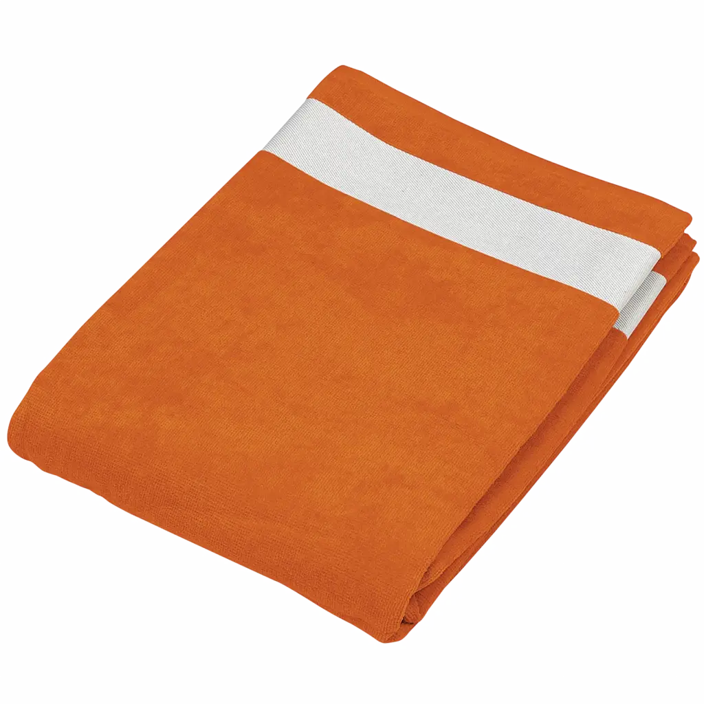 PS_K118_ORANGE-WHITE - Hidalgo Fluwelen Strandlaken, orange / white — productfoto 6