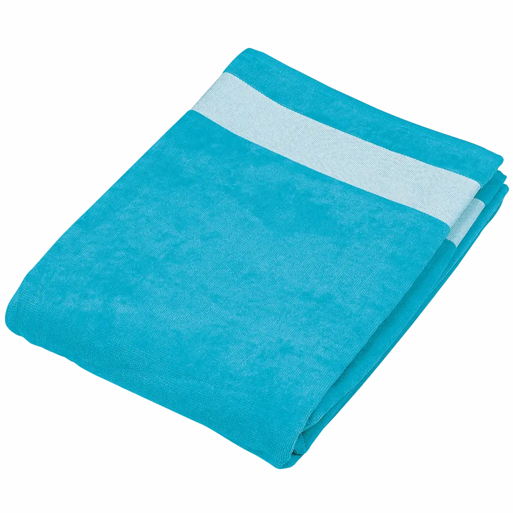 PS_K118_TURQUOISE-WHITE - Hidalgo Fluwelen Strandlaken, turquoise / white — productfoto 7