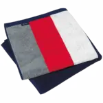 Gestreept Fluwelen Strandlaken, grey/red/white/navy — productfoto 2