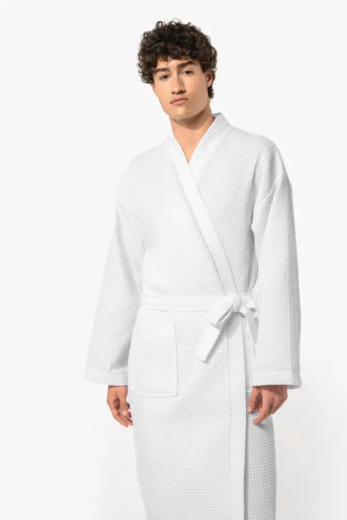 K122-3_2026 - Hidalgo-werbeartikel Kimono Badjas Honinggraatstructuur — productfoto 5