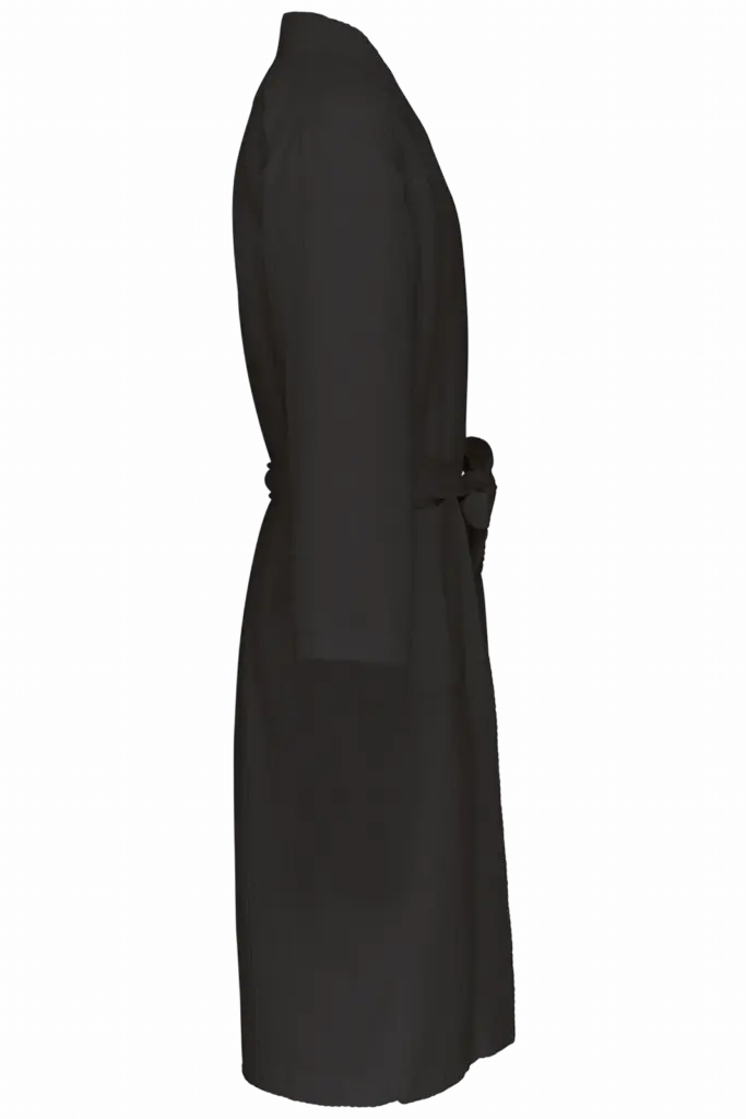 PS_K122-S_BLACK - Hidalgo-werbeartikel Kimono Badjas Honinggraatstructuur, black — productfoto 13