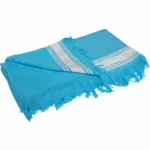 PS_K128_TURQUOISE-WHITE - Handdoekeninclusieflogo Fouta Handdoek, turquoise / white — productfoto 8