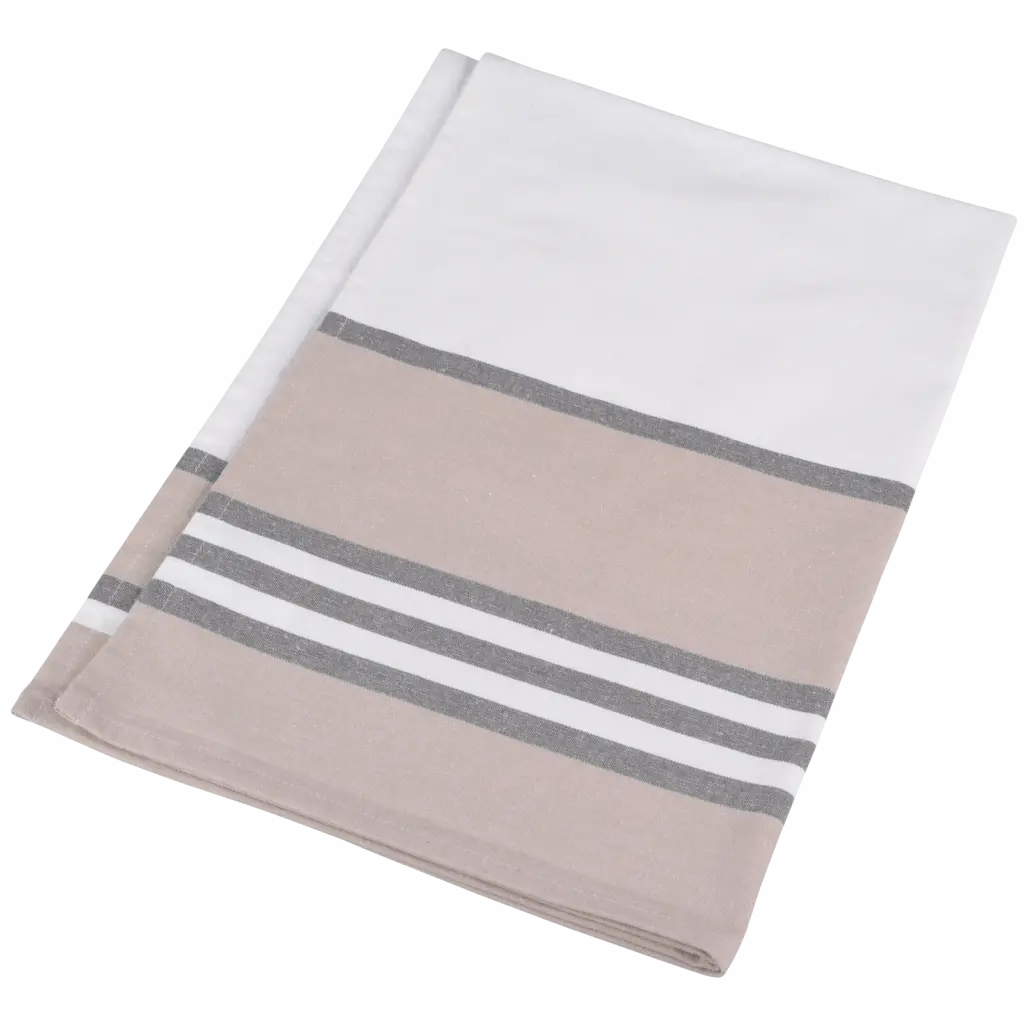 Gestreepte theedoek, white / grey — productfoto 2