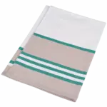 Gestreepte theedoek, white / kelly green — productfoto 3