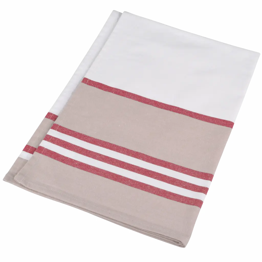 Gestreepte theedoek, white / red — productfoto 4