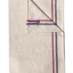 PS_K138_NATURAL - Hidalgo Theedoek met 2 strepen 'Origine France Garantie', natural