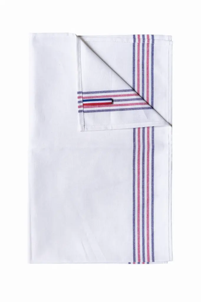 K139-4_2021 - Hidalgo Theedoek met 5 strepen 'Origine France Garantie' — productfoto 2