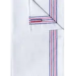 Theedoek met 5 strepen 'Origine France Garantie', white — productfoto 3