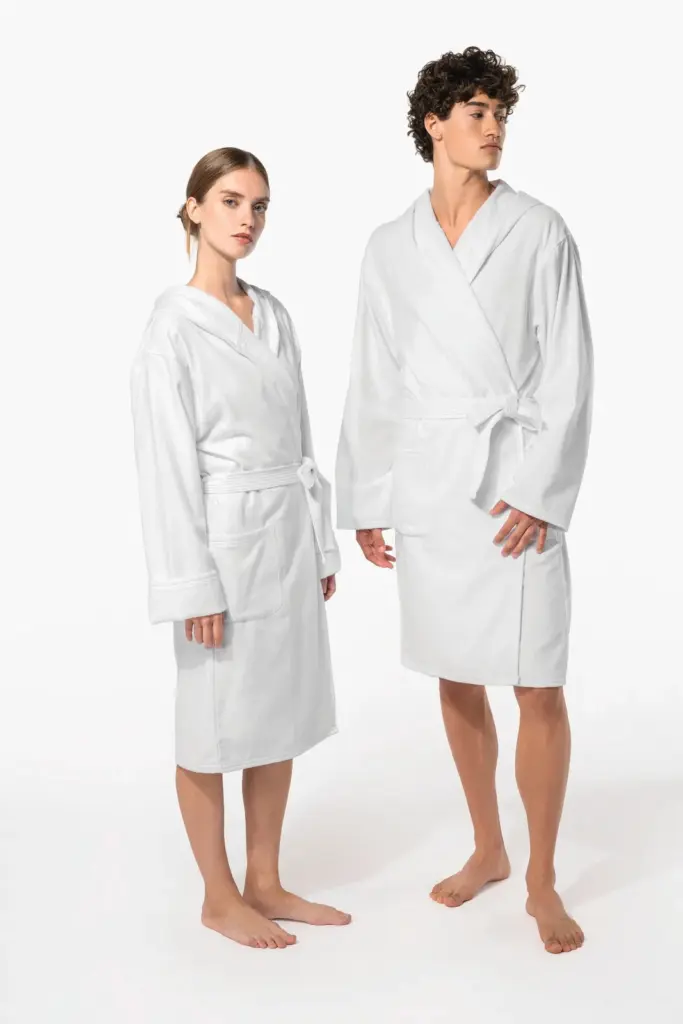 Biologische badjas met capuchon — productfoto 10