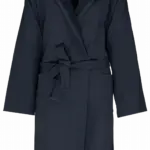 Biologische badjas met capuchon, navy — productfoto 31