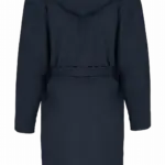 Biologische badjas met capuchon, navy — productfoto 32
