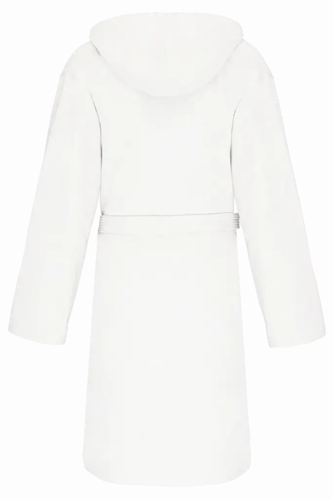 Biologische badjas met capuchon, white — productfoto 35