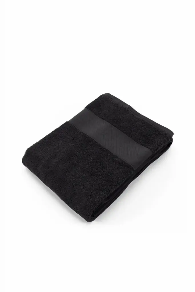 K152 - Dikke sponsen handdoek 140 x 70 cm, black