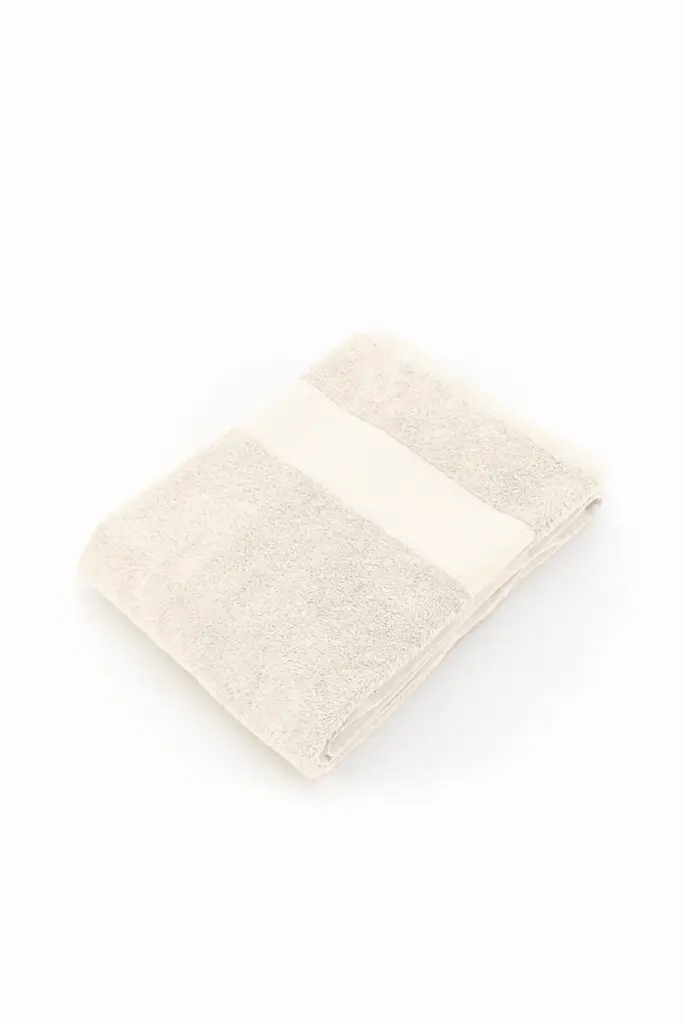 K152 - Dikke sponsen handdoek 140 x 70 cm, chalk — productfoto 2