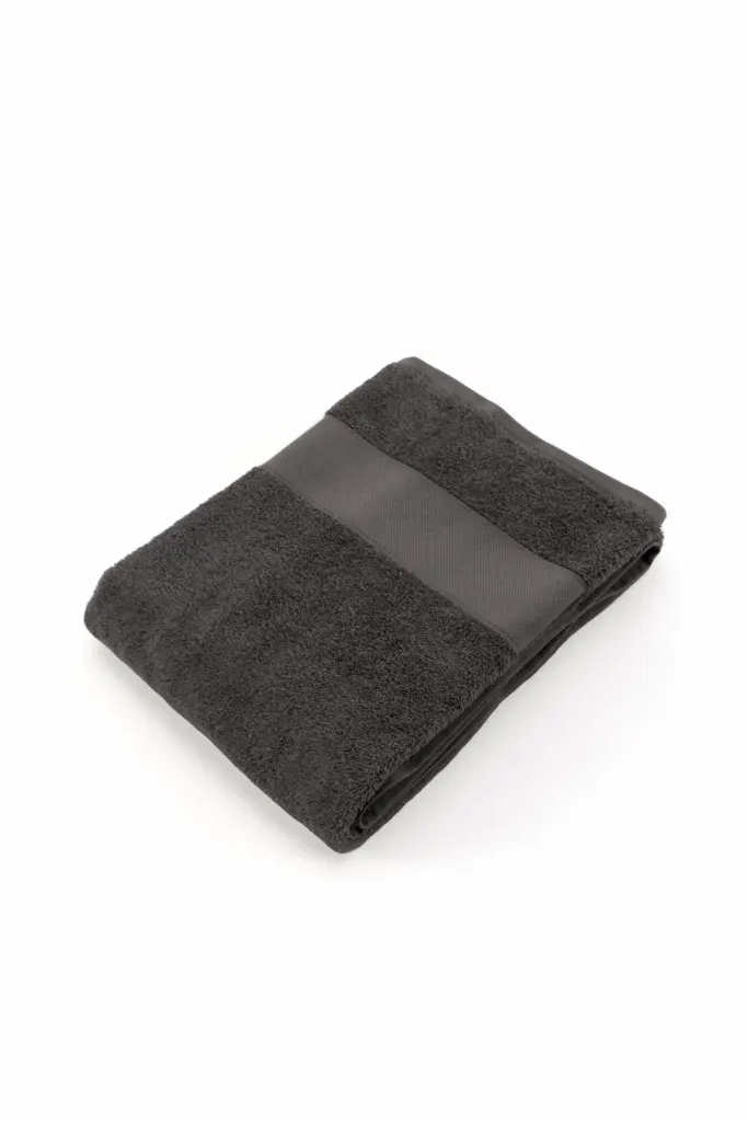 K152 - Dikke sponsen handdoek 140 x 70 cm, dark grey — productfoto 3