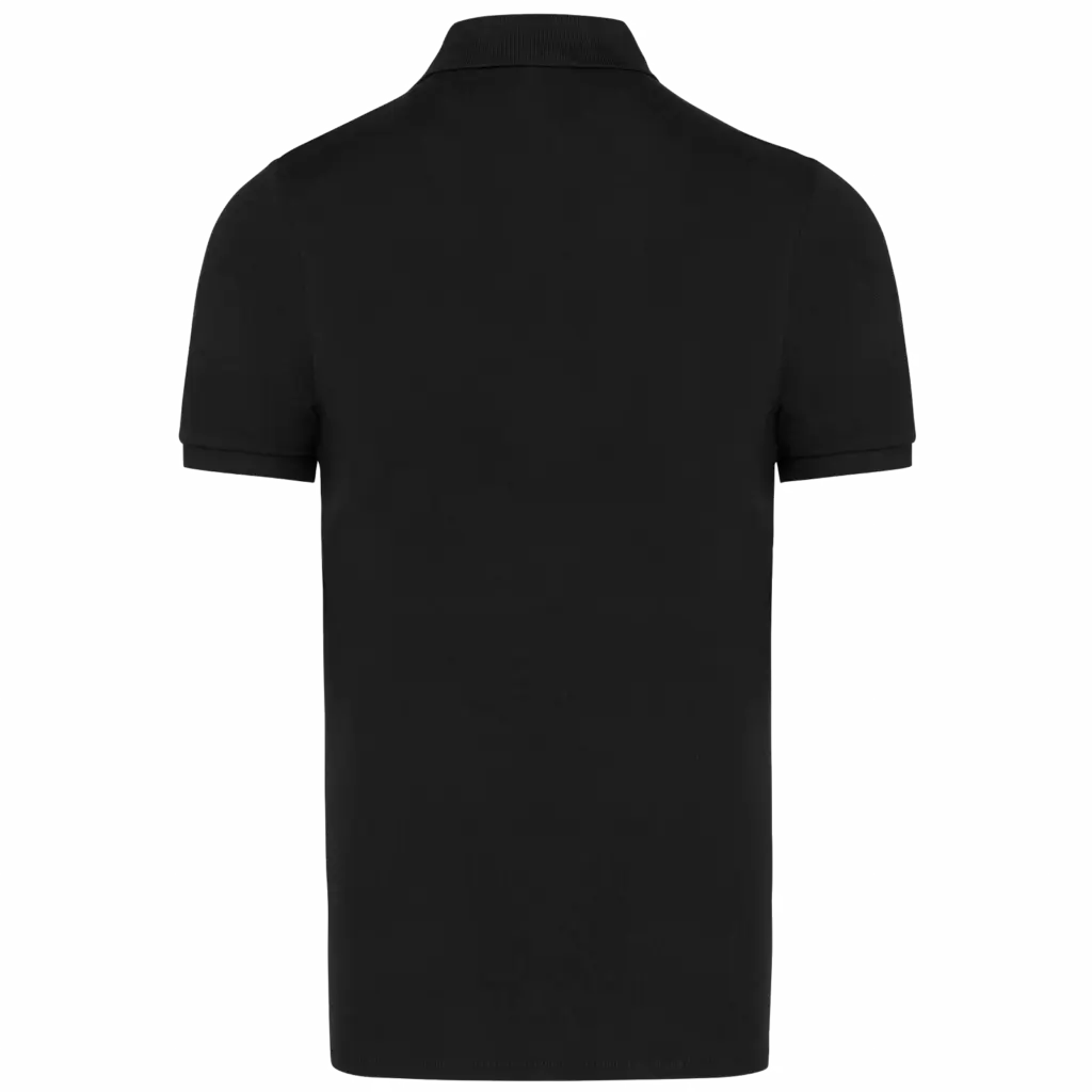 PS_K2000-B_BLACK - Hidalgo-werbeartikel Herenpolo Supima® korte mouwen, black — productfoto 3