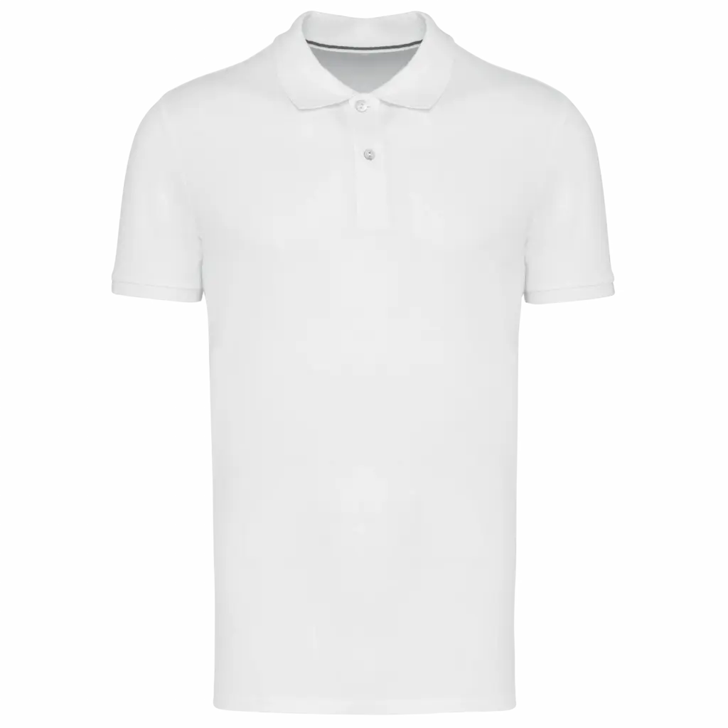 PS_K2000_WHITE - Hidalgo-werbeartikel Herenpolo Supima® korte mouwen, white — productfoto 8