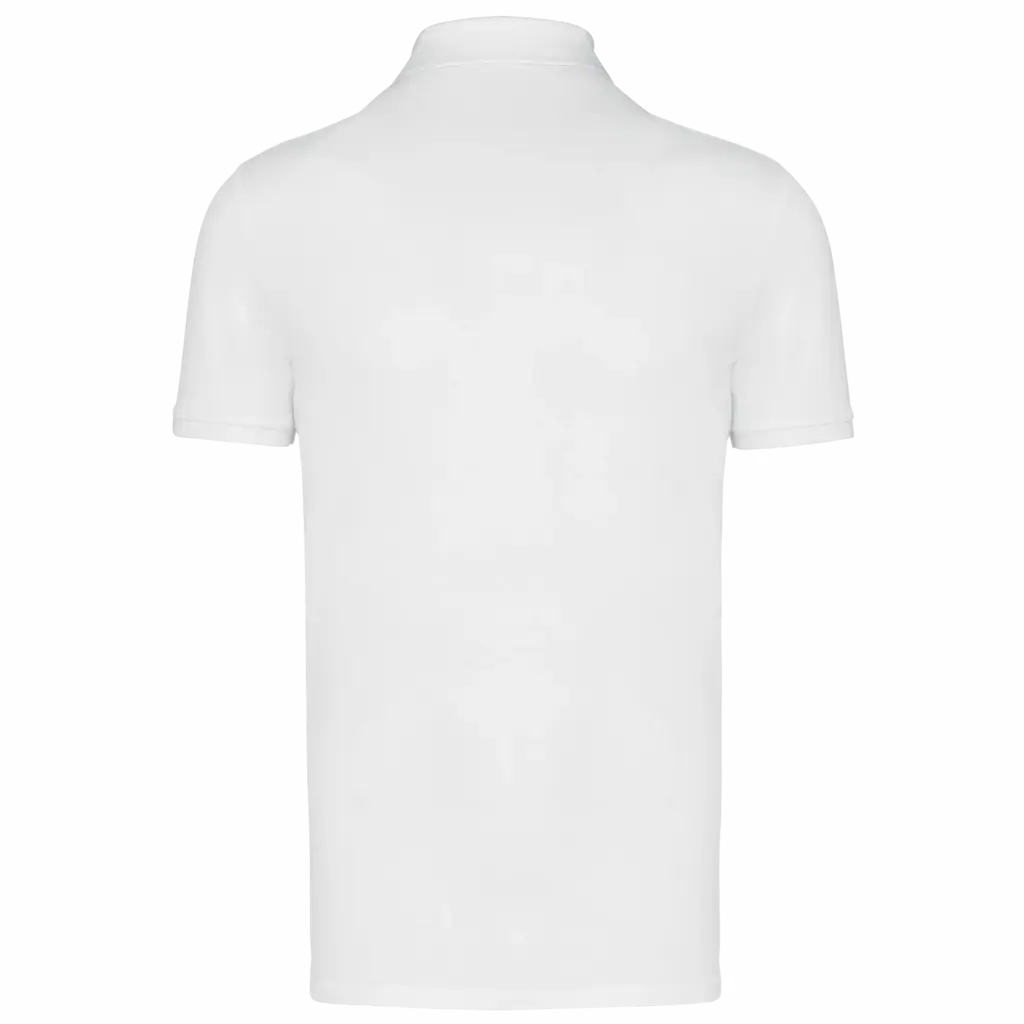 PS_K2000-B_WHITE - Hidalgo-werbeartikel Herenpolo Supima® korte mouwen, white — productfoto 9