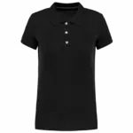Damespolo Supima® korte mouwen, black — productfoto 2